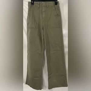 Pistola Olive Green Women's Wide Leg Jeans